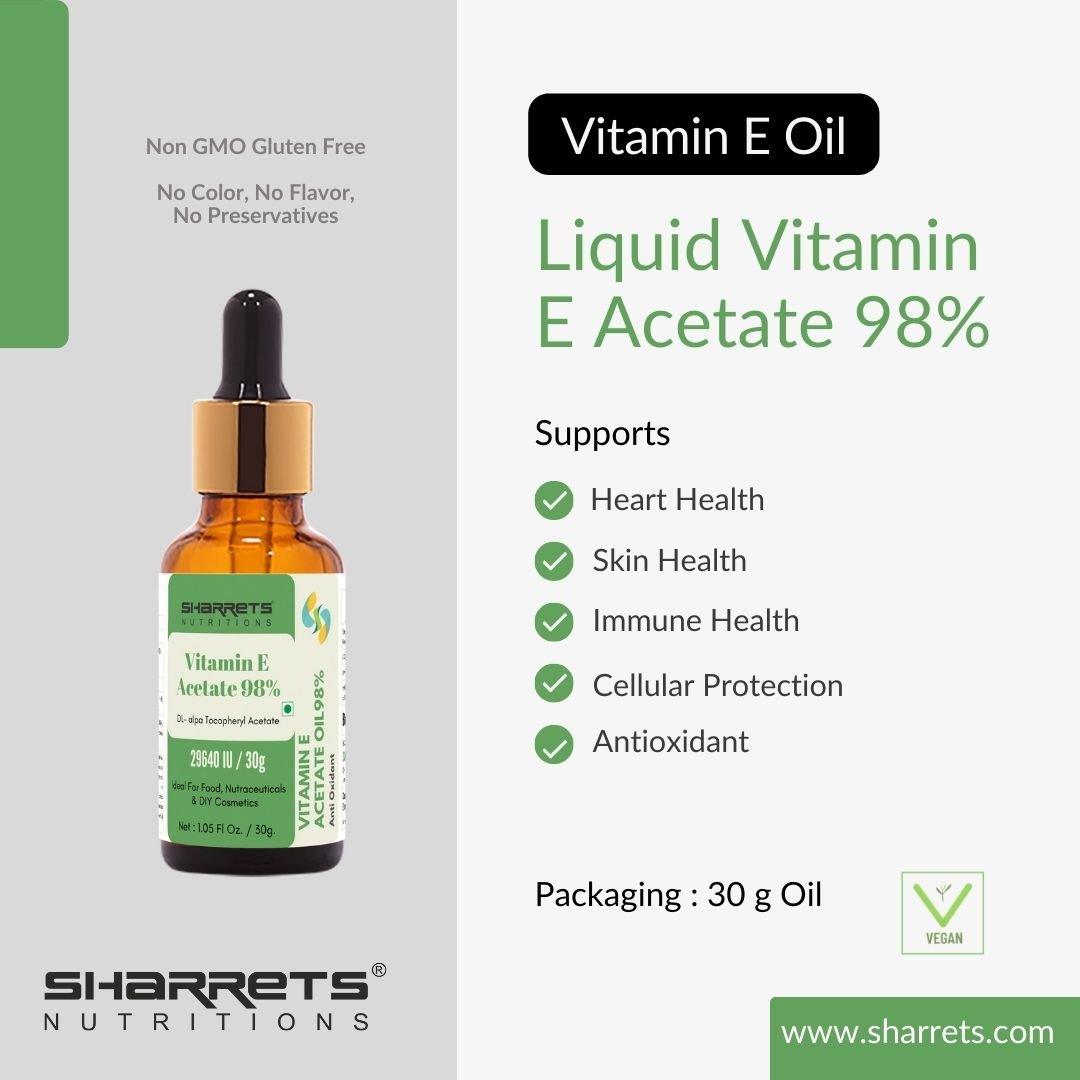 Liquid Vitamin E Acetate 98% - Sharrets Nutritions LLP