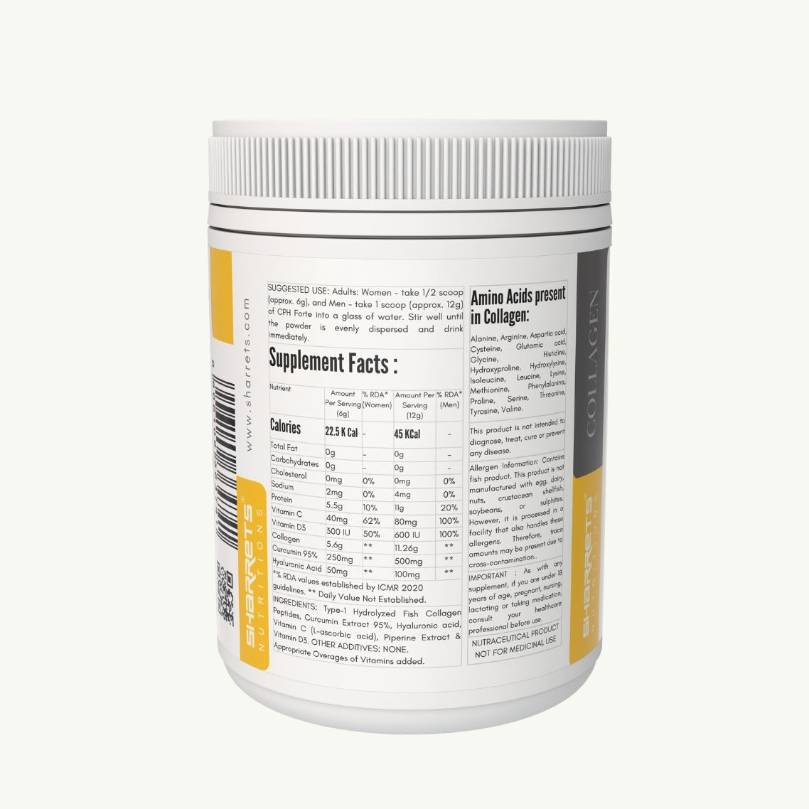 Sharrets CPH Forte- Curcumin Collagen Supplement 