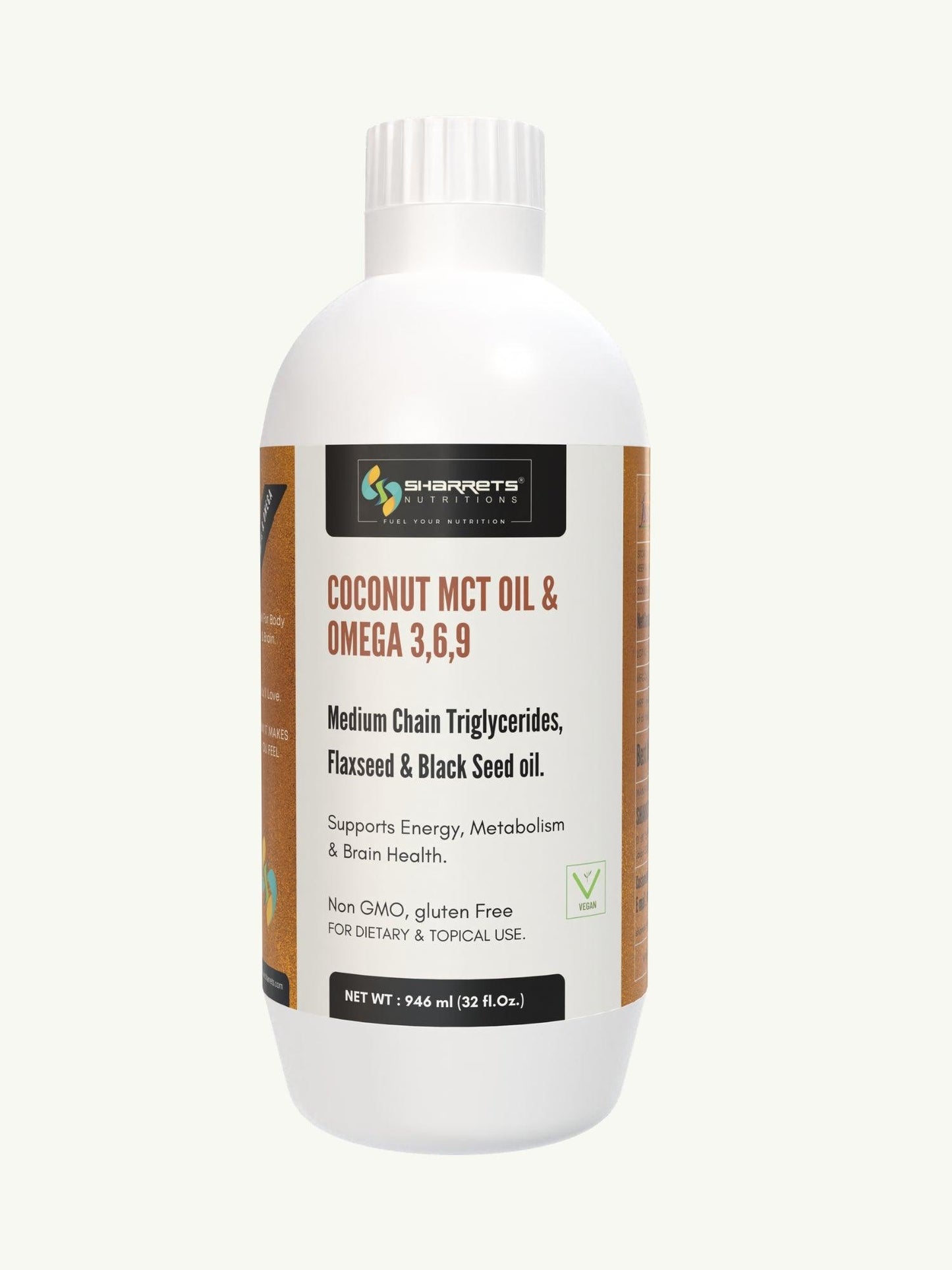 Coconut MCT Oil with Omega 3,6,9 - Sharrets Nutritions LLP