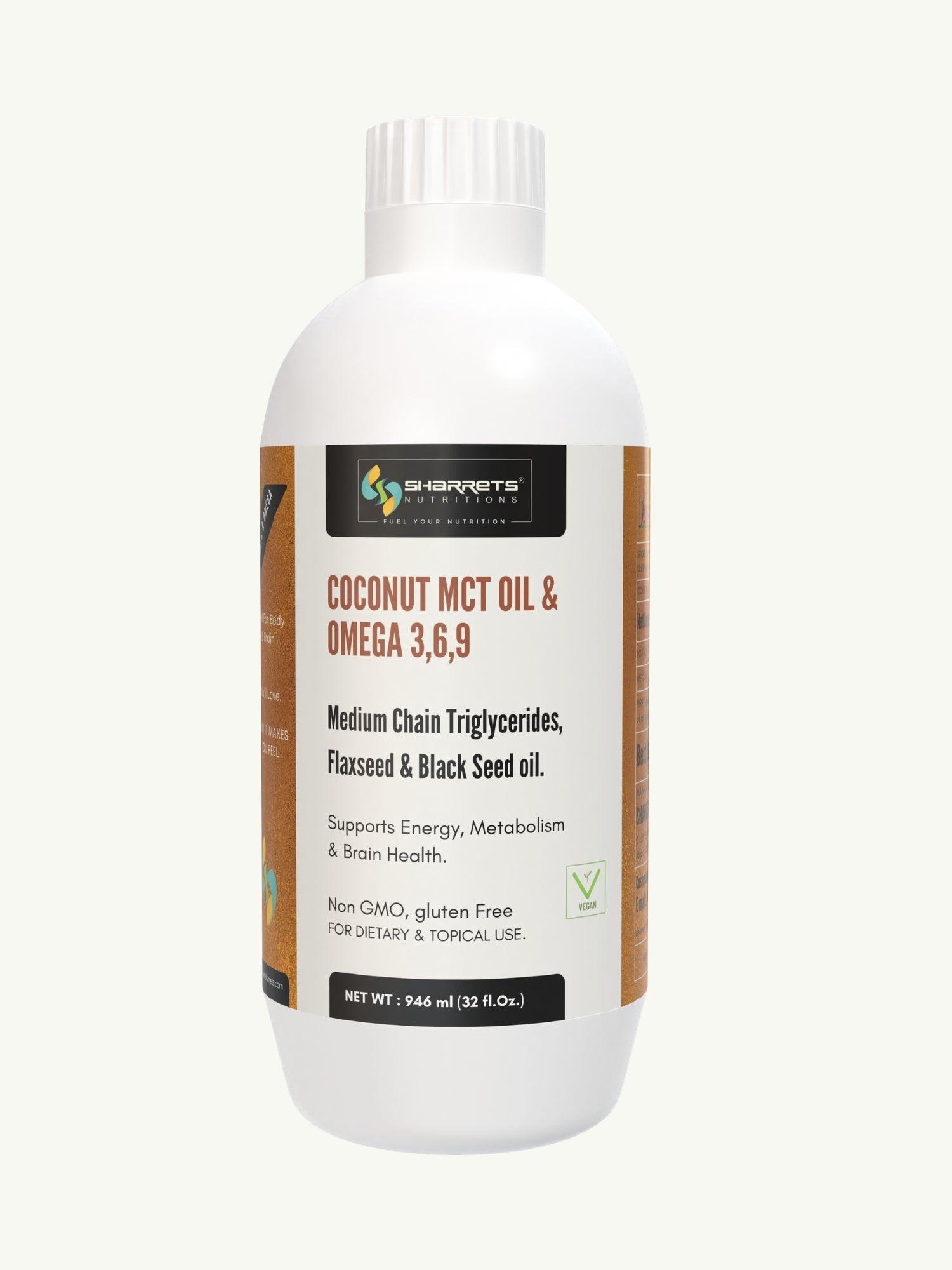Coconut MCT Oil with Omega 3,6,9 - Sharrets Nutritions LLP