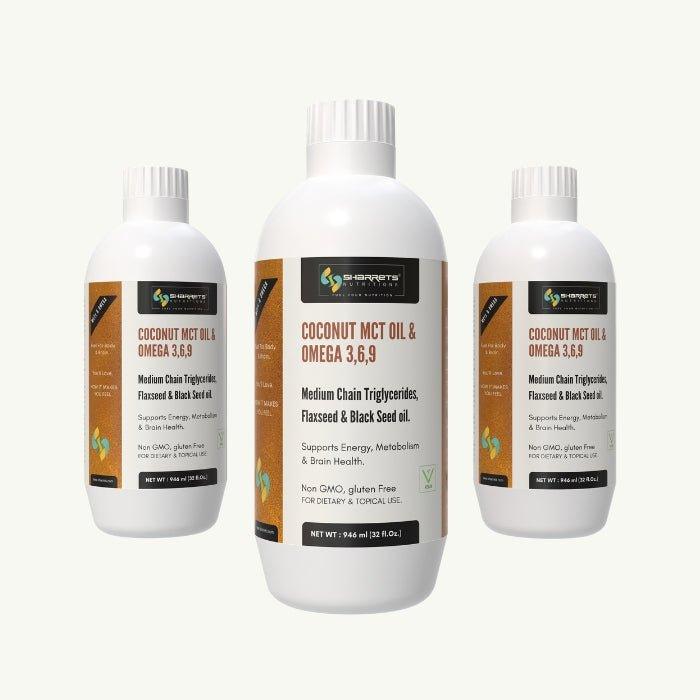 Coconut MCT Oil with Omega 3,6,9 - Sharrets Nutritions LLP