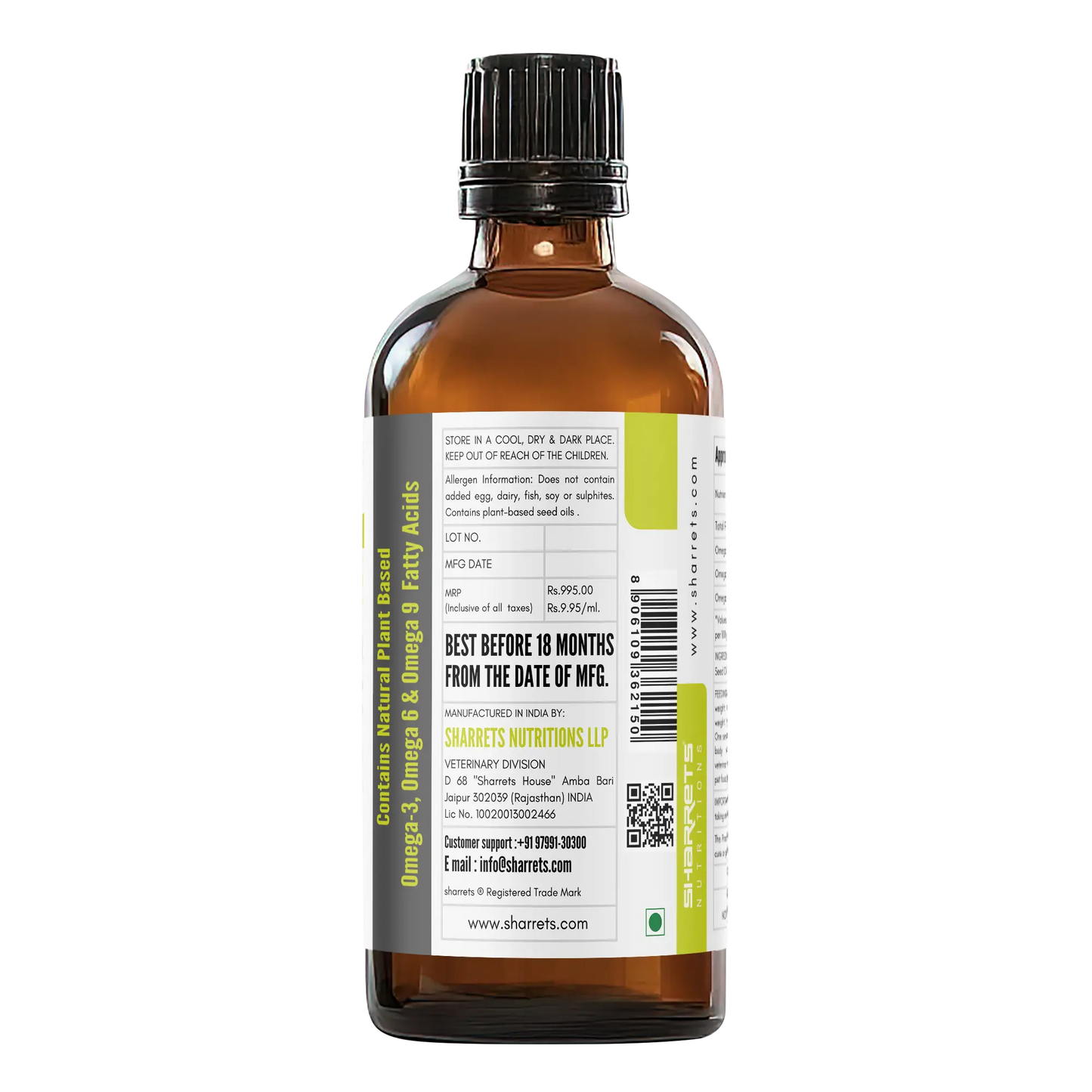 Sharrets Vegan Omega 3 6 9 Supplements for Pets