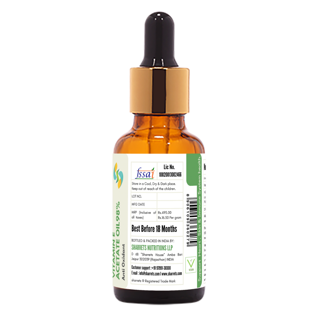vitamin e acetate oil - sharrets