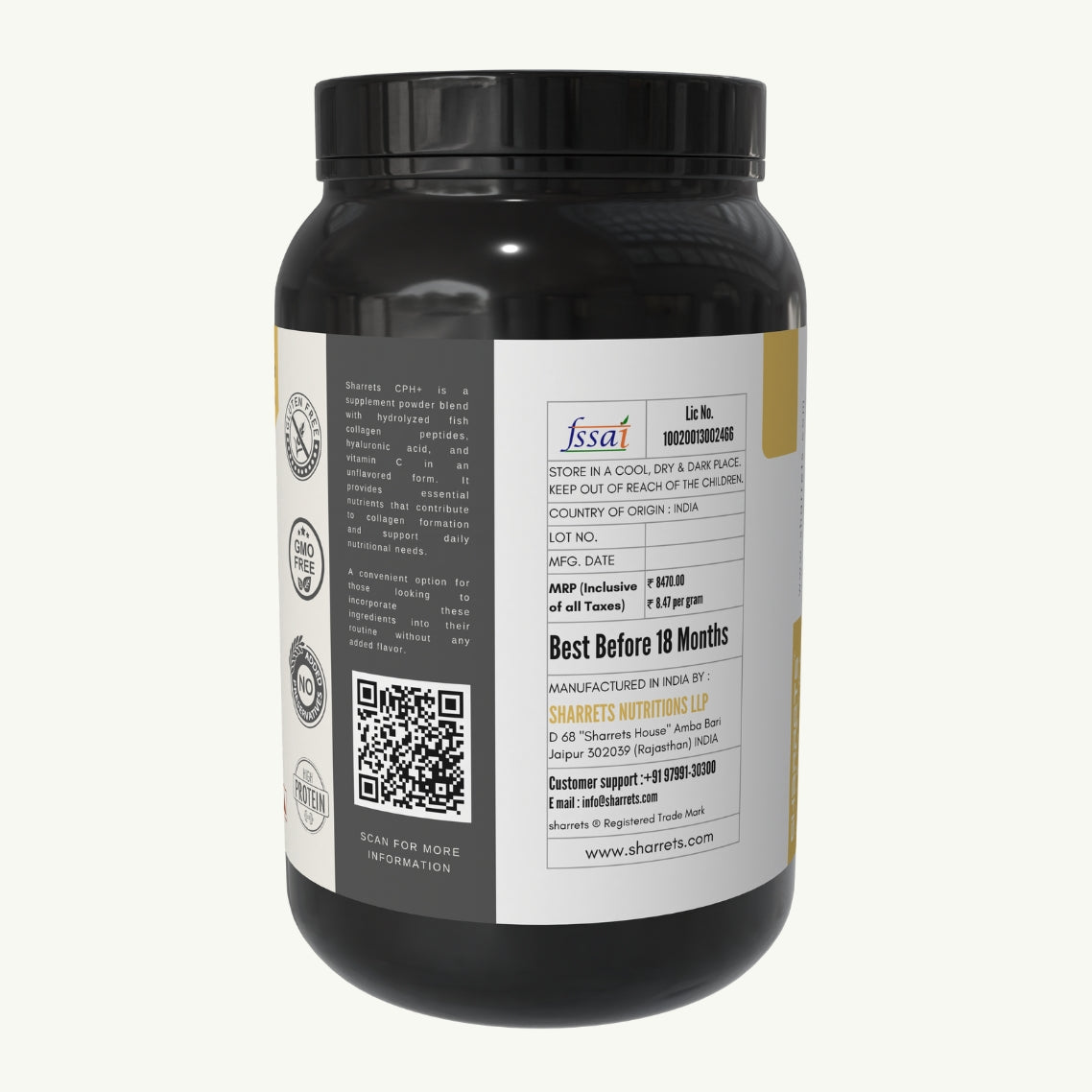 Sharrets CPH+ Fish Collagen Supplement
Best collagen powders in india