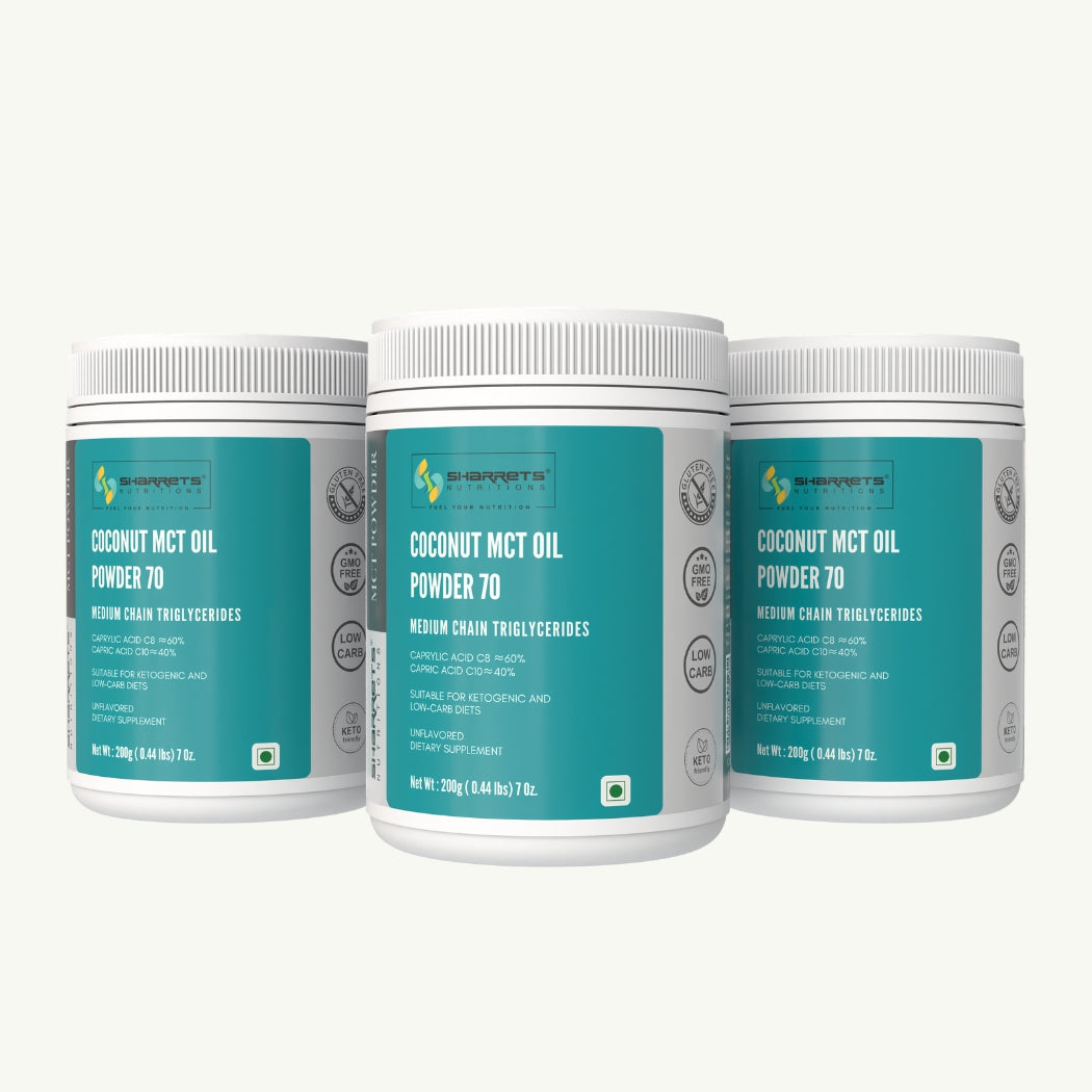Coconut MCT Oil Powder 70% – Keto, Non-GMO, Vegan | Sharrets
