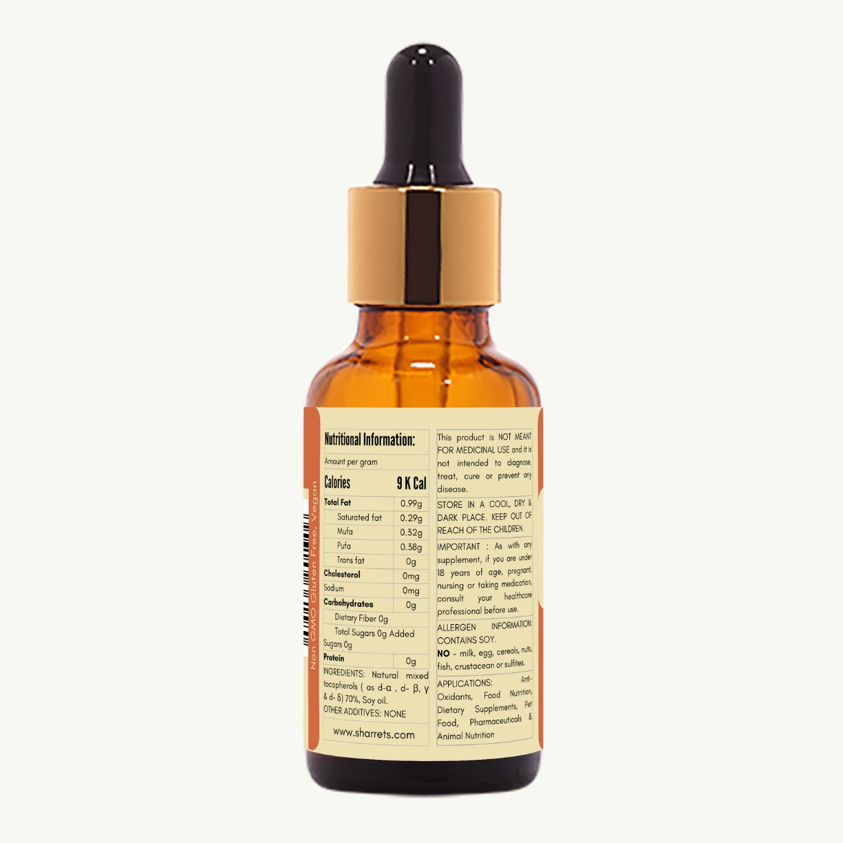 Sharrets Natural Mixed Tocopherol Oil 70%