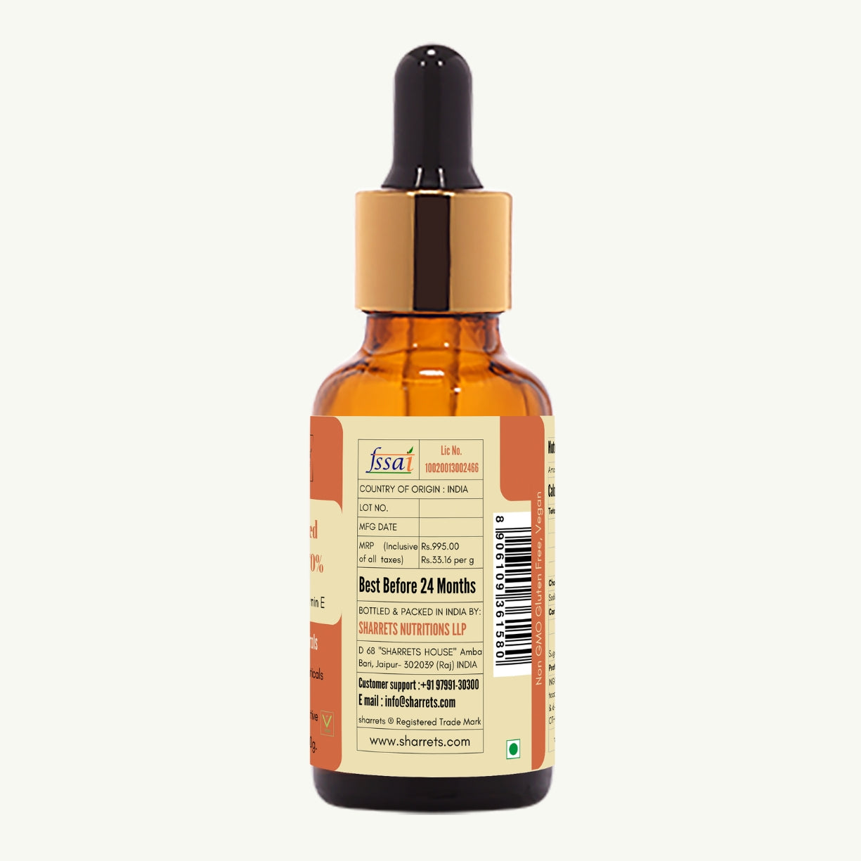 Sharrets Natural Mixed Tocopherol Oil 70%
