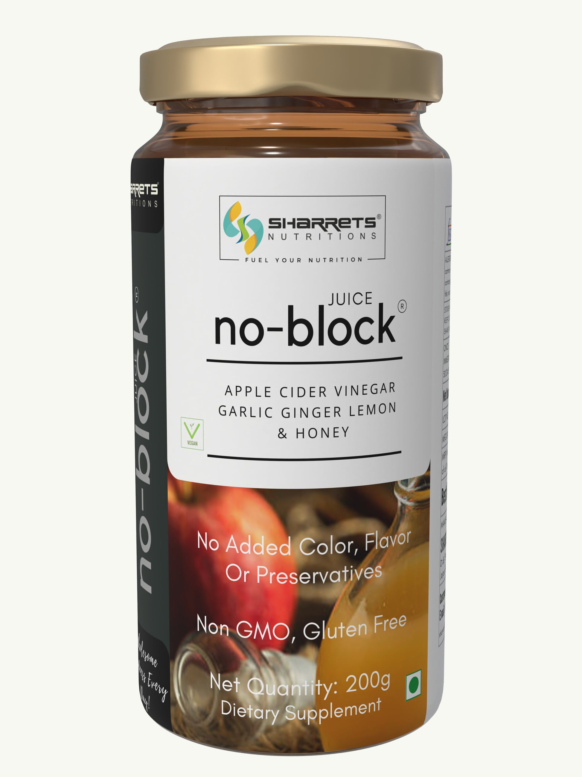 Apple Cider Vinegar Garlic Ginger Lemon Honey Drink - No Block Juice 200g