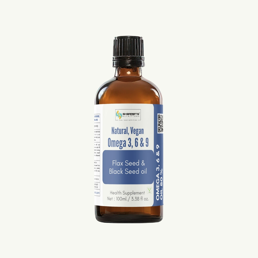 Sharrets Flaxseed and Black Seed Oil- Omega 3 6 9 - 100ml
