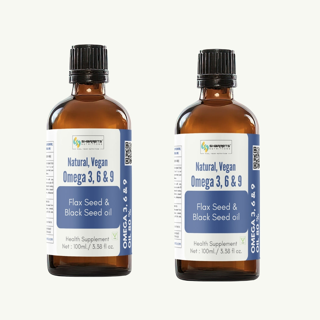 Sharrets Flaxseed and Black Seed Oil- Omega 3 6 9 - 100ml