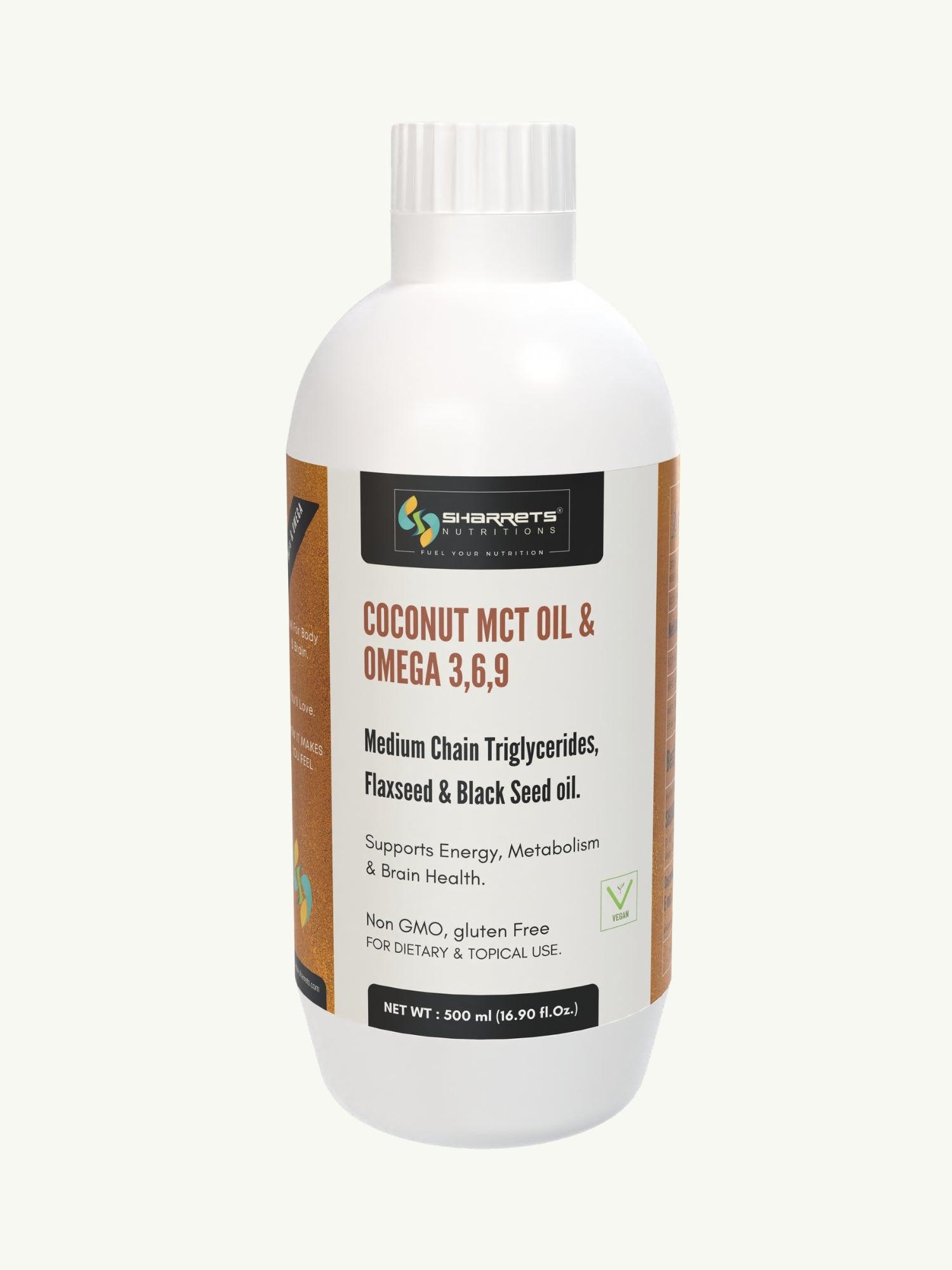 Coconut MCT Oil with Omega 3,6,9 - Sharrets Nutritions LLP
