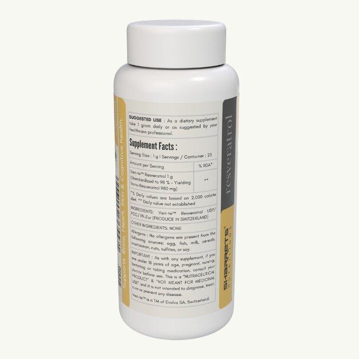 Resveratrol supplements - Sharrets Nutritions LLP