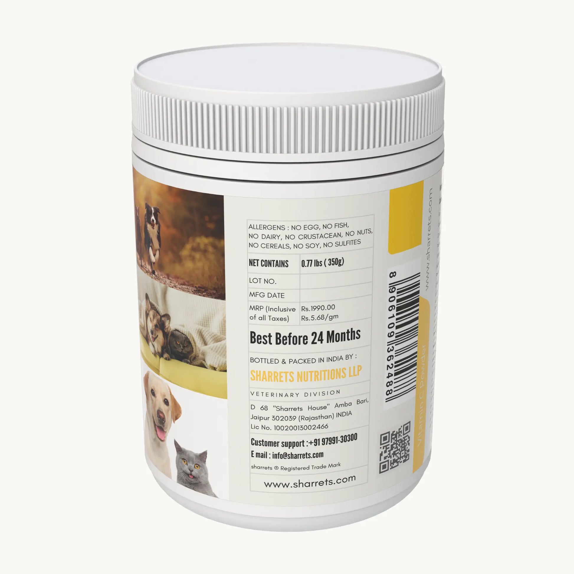 Vitamin C L ascorbic acid for Pets