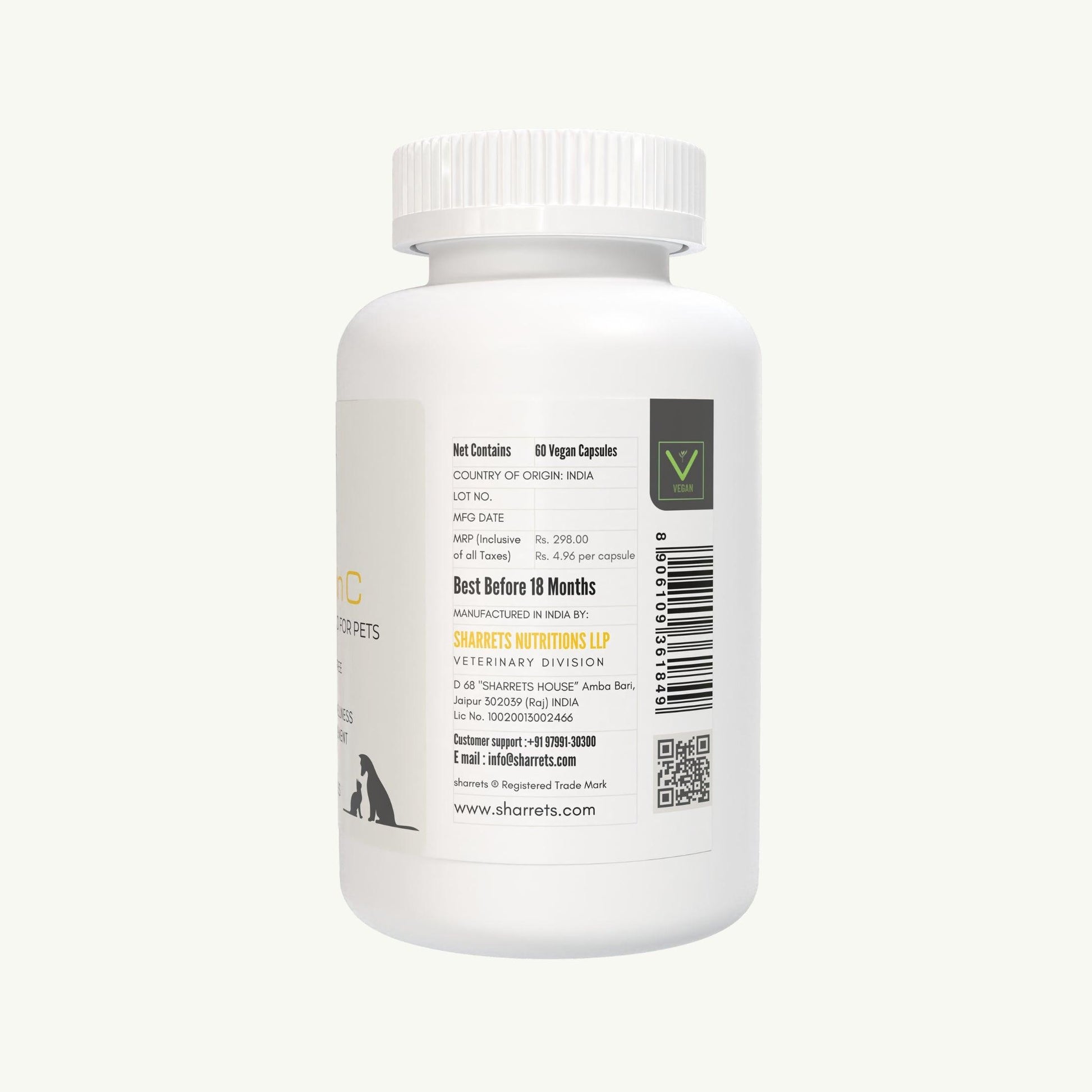 Vitamin C L Ascorbic Acid For Pets - sharrets Nutritions LLP