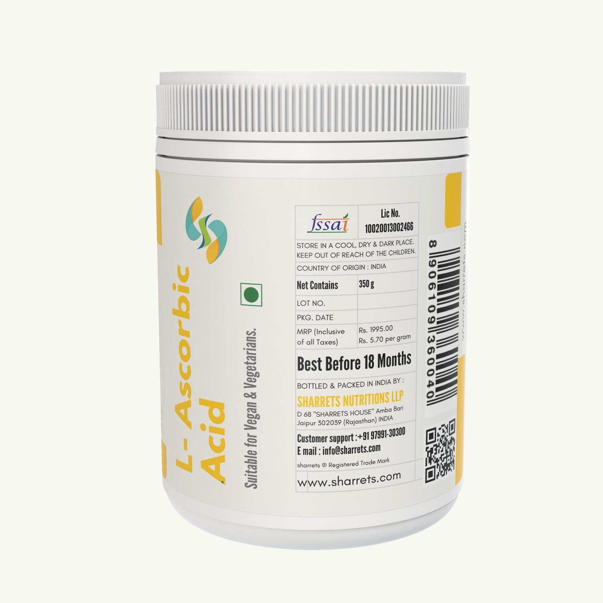 L ascorbic acid vitamin c powder - sharrets nutritions