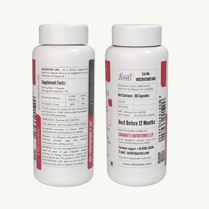Vitamin B1 Thiamine Supplement - Sharrets Nutritions LLP