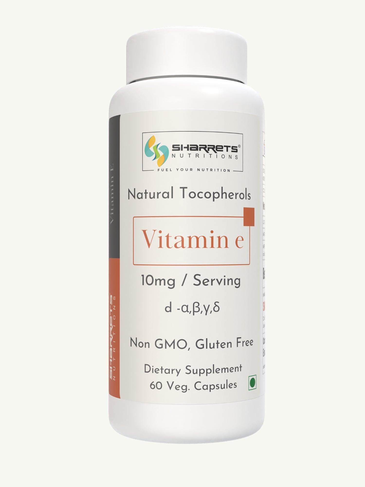 Natural Vitamin E Capsules - Sharrets Nutritions LLP