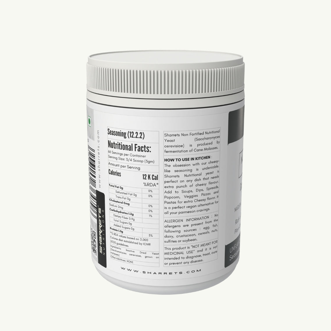 Sharrets Unfortified Nutritional Yeast Vegan Powder - Nooch For Vegans
