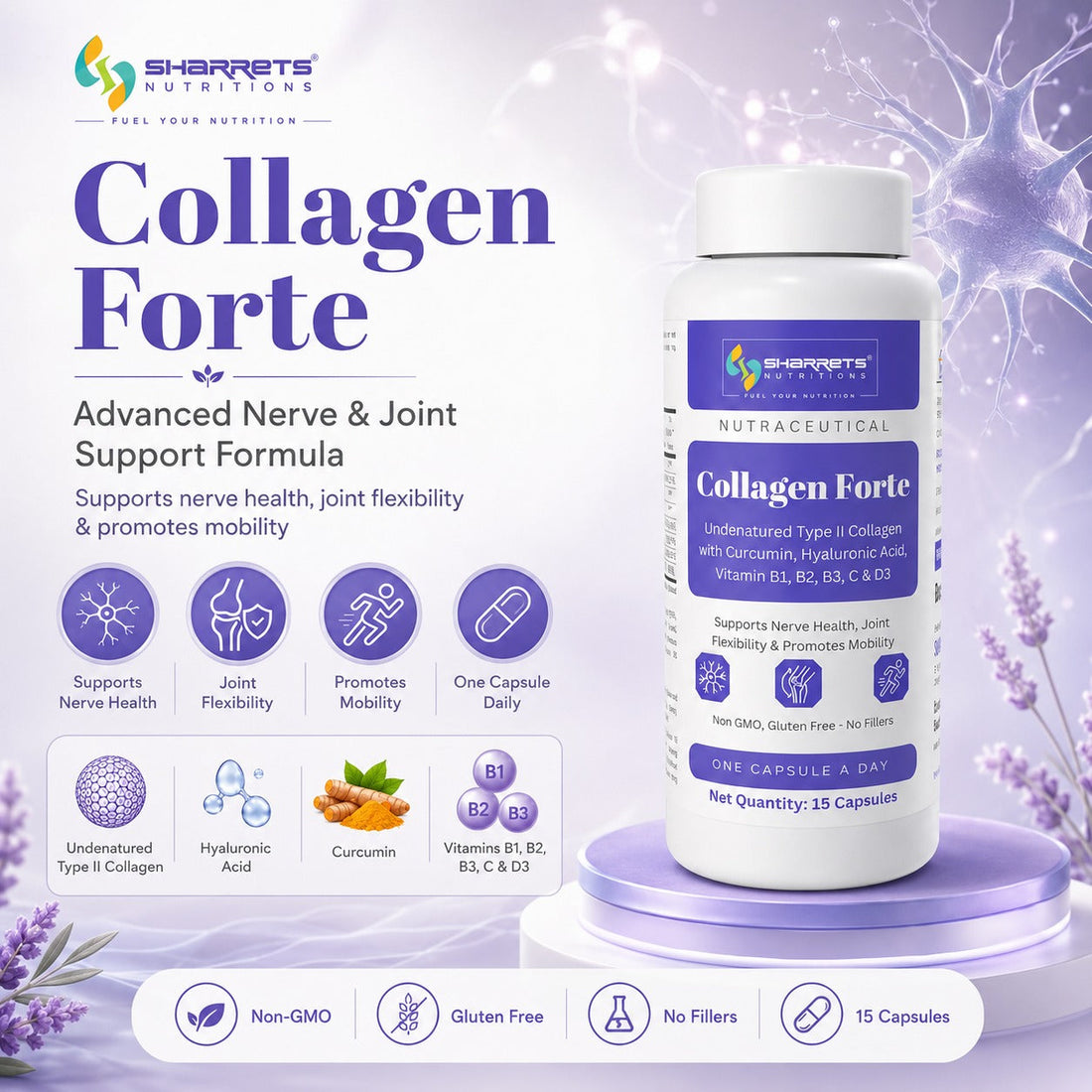 Undenatured Type II Collagen: Benefits, Uses & Its Role in a Complete Wellness Formula- Sharrets 