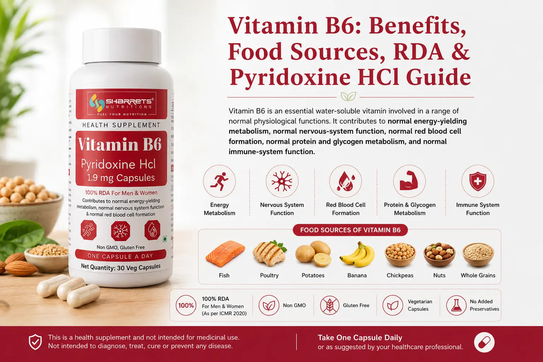 Vitamin B6: Benefits, Food Sources, RDA & Pyridoxine HCl Guide