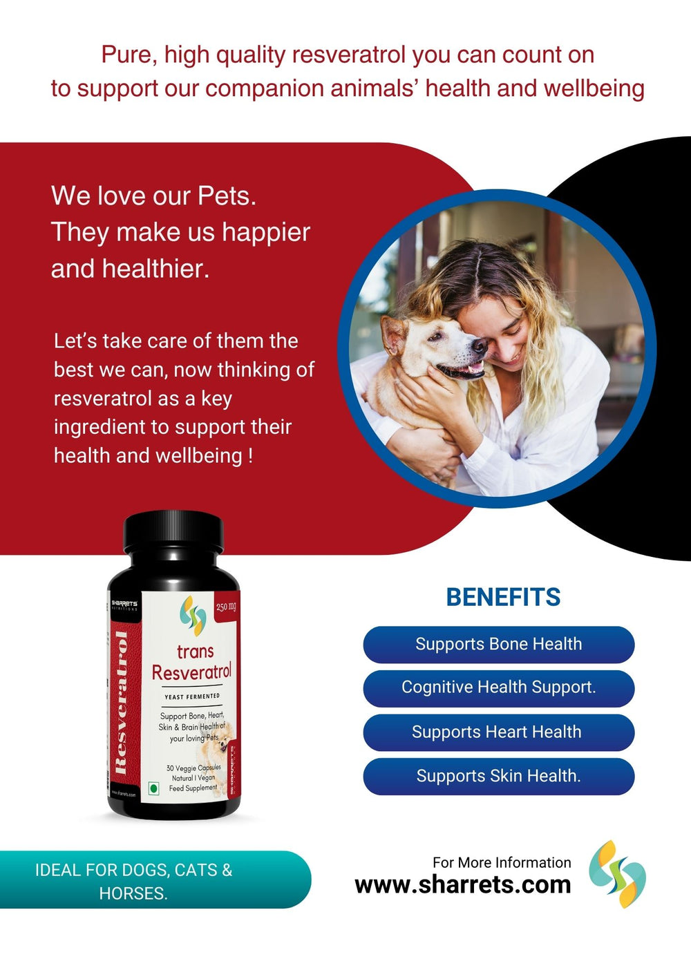Resveratrol 250mg Supplements for Pets 