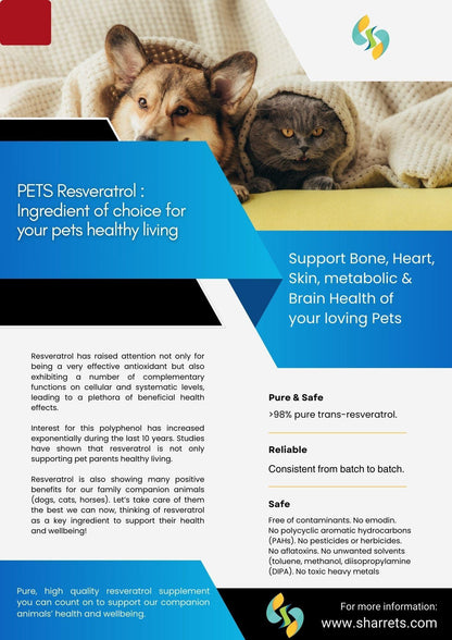 Resveratrol 250mg supplements for Pets - Sharrets Nutritions LLP