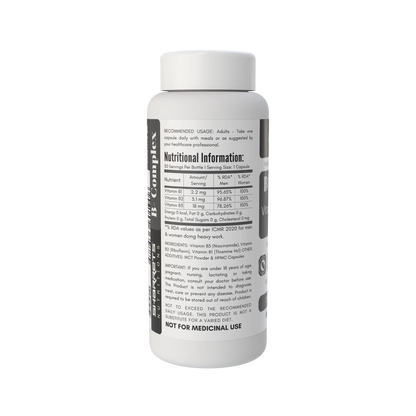sharrets nutritions b complex capsules nutritional information and ingredients panel 