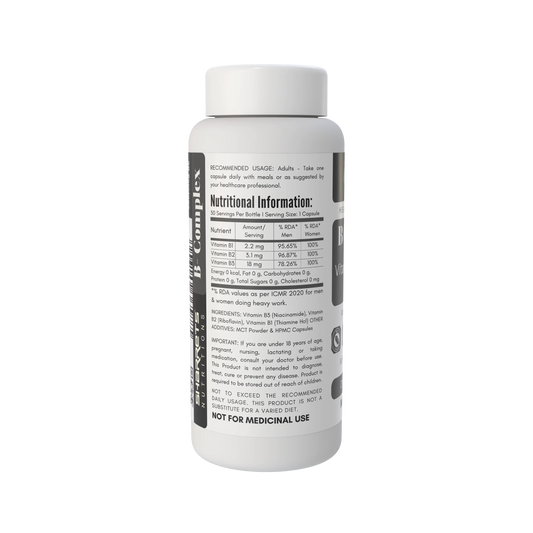 sharrets nutritions b complex capsules nutritional information and ingredients panel 