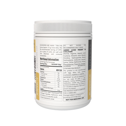 Sharrets CPH+ Marine Collagen Powder (Type 1) with Vitamin C & Hyaluronic Acid- Unflavored 200g