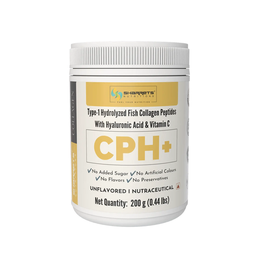 Sharrets CPH+ Marine Collagen Powder (Type 1) with Vitamin C & Hyaluronic Acid- Unflavored 200g