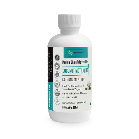 Sharrets Coconut MCT Oil C8 60% C10 40% – Unflavoured MCT Liquid - 250ml