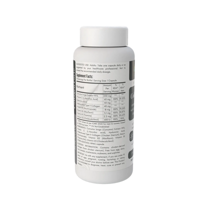 Sharrets Nutritions Collagen Forte Supplement with Undenatured Type II Collagen, Curcumin, Hyaluronic Acid, Vitamin C, D3, B1, B2 & B3 