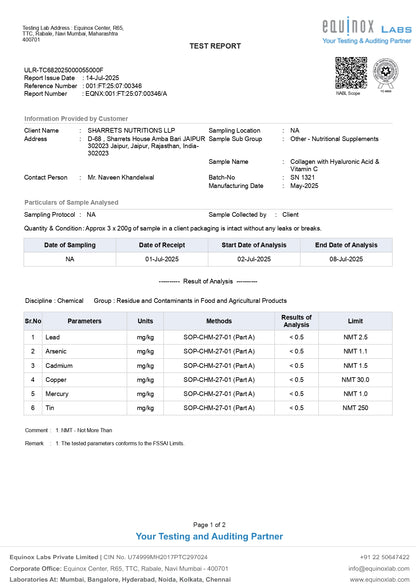 CPH+ Heavy Metals COA- Sharrets Nutritions 