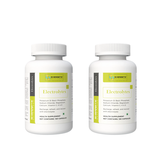 Two Sharrets Electrolytes Capsules 120-capsule bottles displayed together