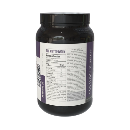 Sharrets Egg White Protein Powder unflavored 1kg – Spray Dried Hen Egg White Albumen Protein- left panel showing nutritional information