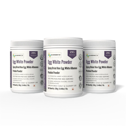 Sharrets Egg White Protein Powder Unflavored 200g Pack of 3 – Egg White Albumen Protein