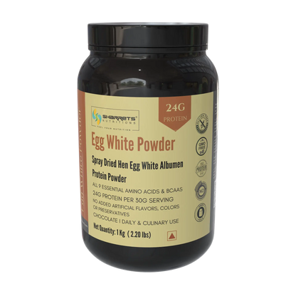 Sharrets Egg White Protein Powder Chocolate Flavored 1kg – Spray Dried Hen Egg White Albumen Protein
