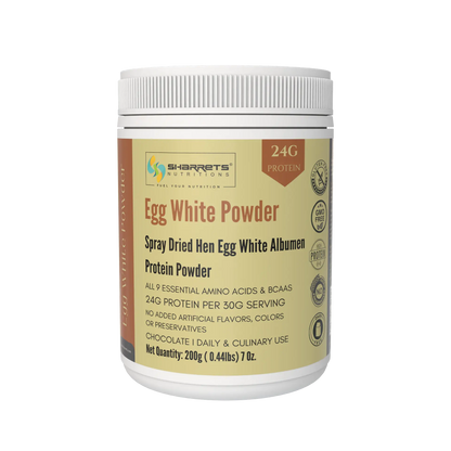 Sharrets Egg White Protein Powder Chocolate Flavored 200g – Spray Dried Hen Egg White Albumen Protein