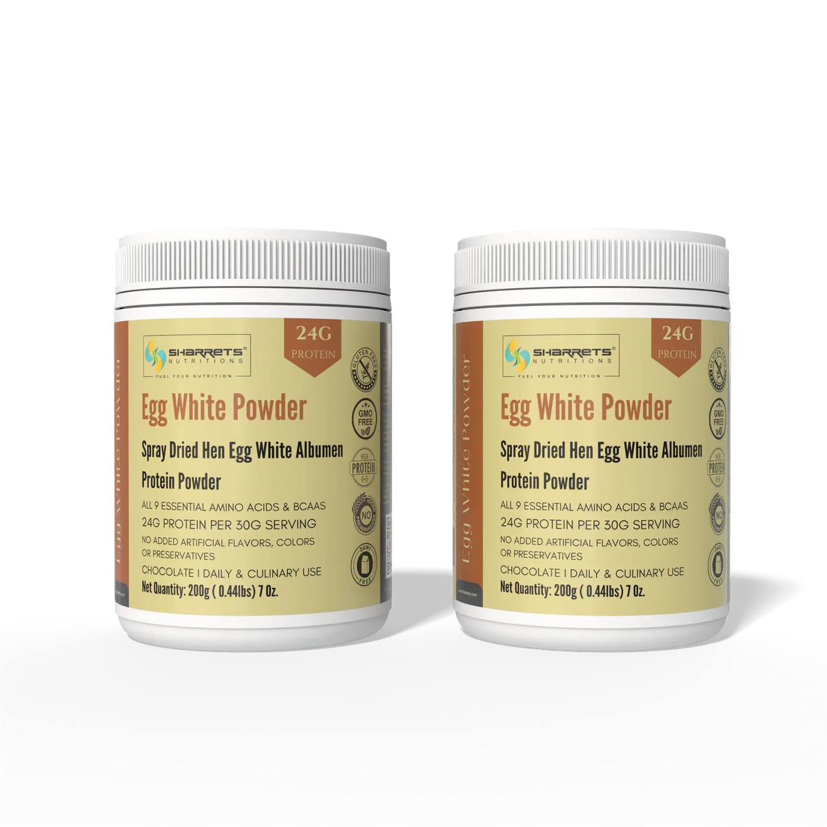 Sharrets Egg White Protein Powder  chocolate Flavored 200g Pack of 2 – Egg White Albumen Protein Powder