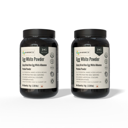 Sharrets Egg White Protein Powder Vanilla Flavored 1kg Pack of 2 – Egg White Albumen Protein Powder