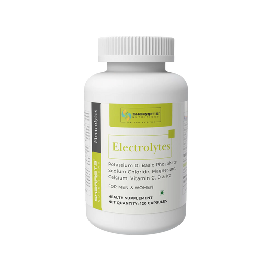 SHARRETS Electrolytes 120 Capsules  with Potassium, Sodium, Magnesium, Calcium, Vitamins C, K2 & D