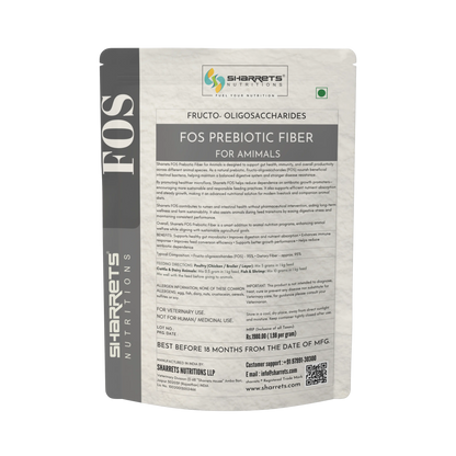 Sharrets Nutritions FOS Prebiotic Fiber package for animals on a white background