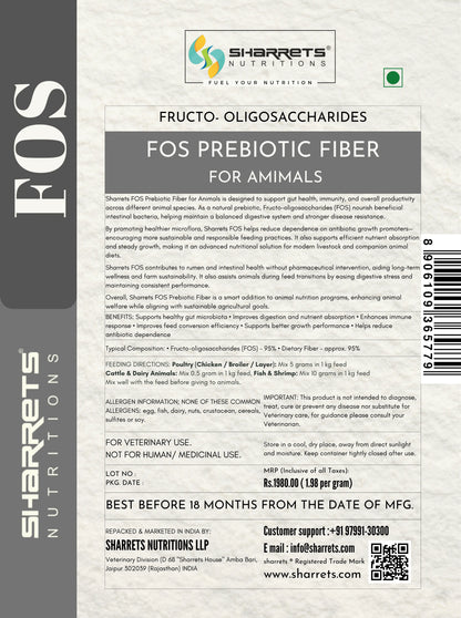 FOS Prebiotic Fiber for Animals | Sharrets Nutritions
