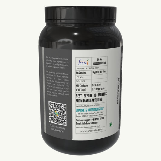 Sharrets CT Powder 80 - 1kg pack - right panel image