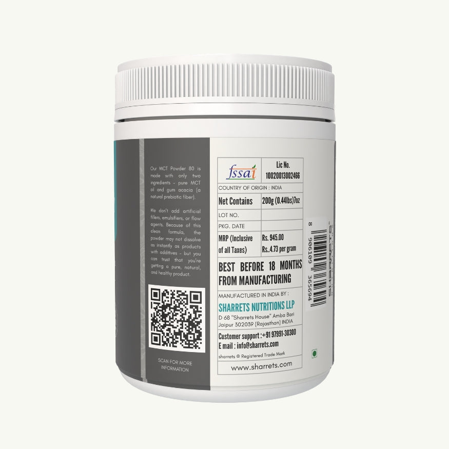 SHARRETS MCT POWDER 80- RIGHT IMAGE 200G 