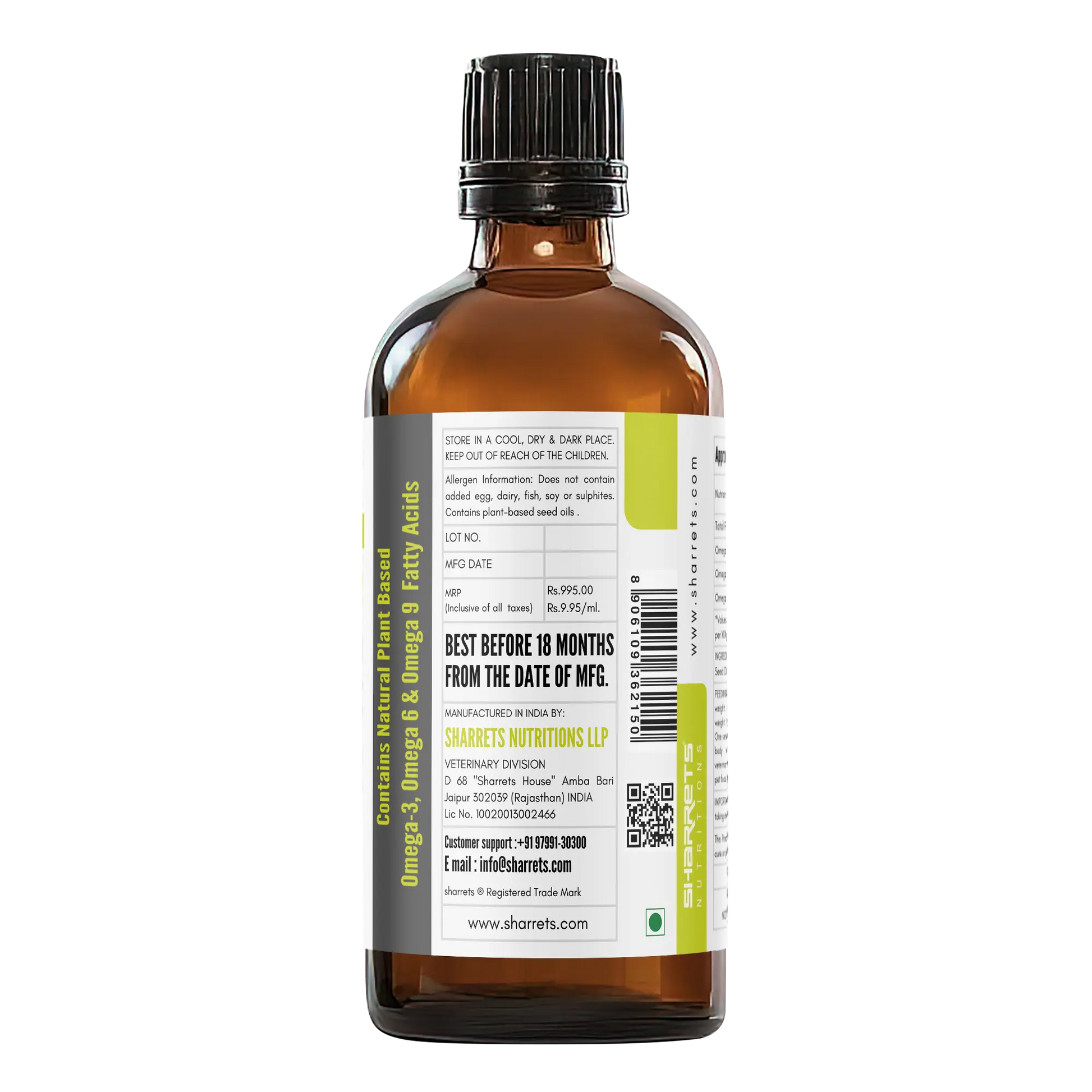 Sharrets Vegan Omega 3 6 9 Supplements for Pets