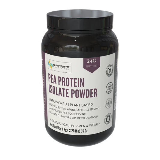 Sharrets Pea Protein Isolate Powder 1kg, Unflavoured, 24g Protein