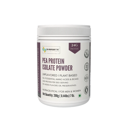 Sharrets Pea Protein Isolate Powder 200g, Unflavoured, 24g Protein