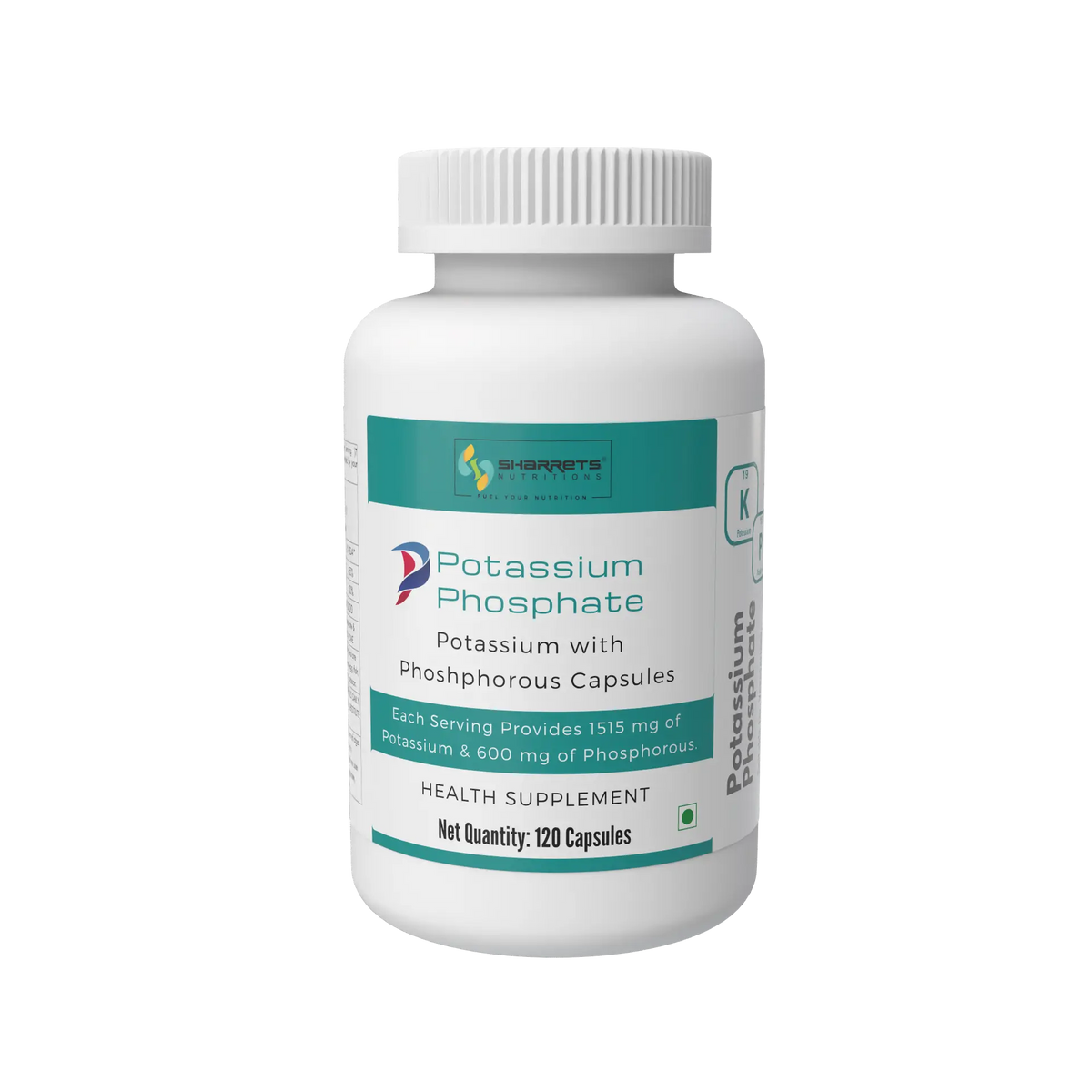 Sharrets Potassium Phosphate Capsules 120 count bottle