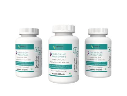Sharrets Potassium Phosphate Capsules pack of 3 bottles, 120 capsules each